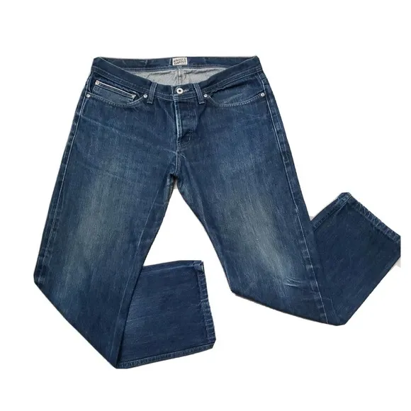 Naked & Famous Denim Weird Guy Indigo Selvedge Cotton Jeans Size 33×28
