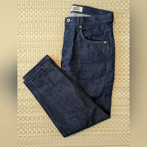 NWOT Naked & Famous x Massdrop Ichiban Selvedge Jeans Weird Guy Blue Men's 30