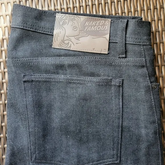 Naked & Famous - Weird Guy - Black x Grey Stretch Selvedge