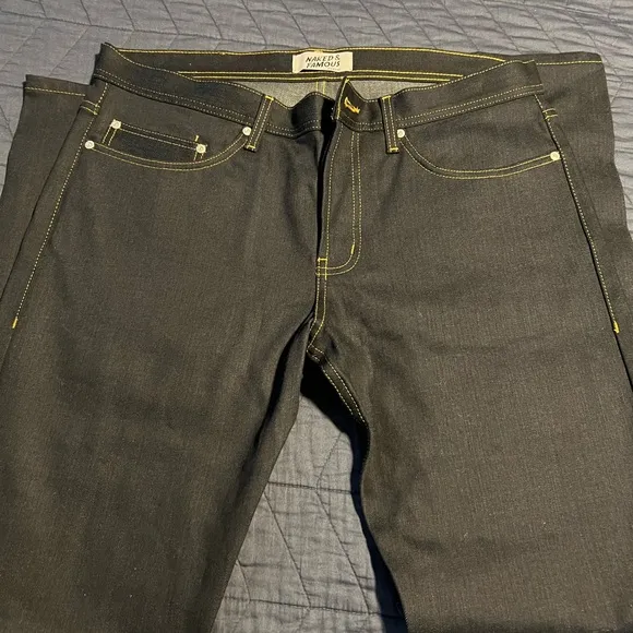 Naked & Famous Denim Weird Guy, Deep Indigo Stretch Selvedge Size 36