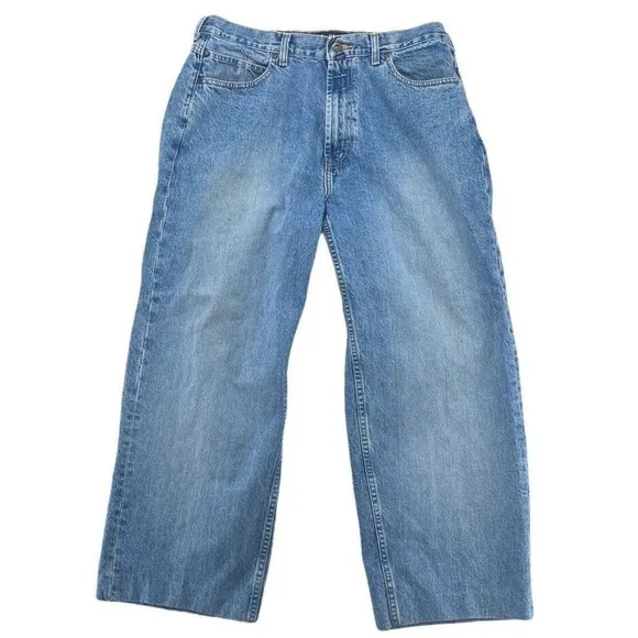 NAUTICA BIG BAGGY Jeans 35x27 Medium Wash Denim Blue Pants Urban Street Tagger