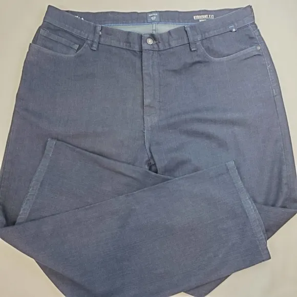 Nautica Jeans Men W42 X L32 Dark Blue Denim Straight Fit Stretch Pants