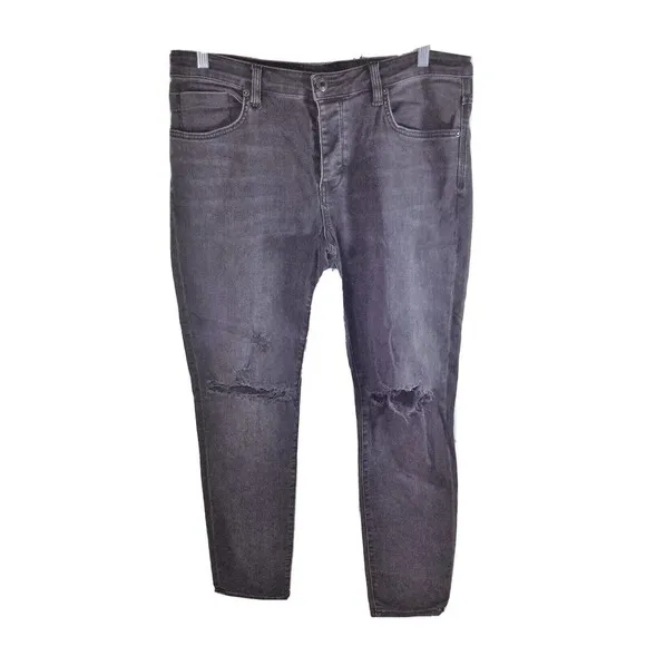 Neuw Iggy Skinny Button Fly Stretch Jean in Wolfgang Rip 36x32