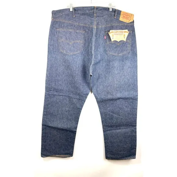 VTG Levi's Men's NWT 501 Selvedge Shrink To Fit Dark Wash Denim Jeans Sz 50x32
          
      NWT