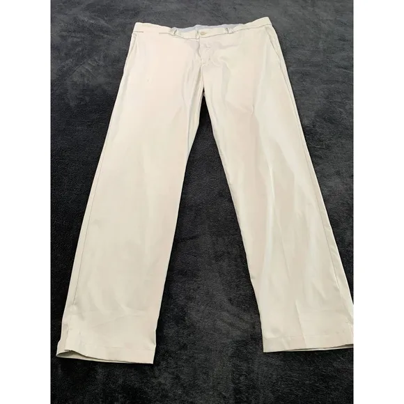 Nike Dri-Fit Off White Athletic Golf Pants Mens Size 38x32