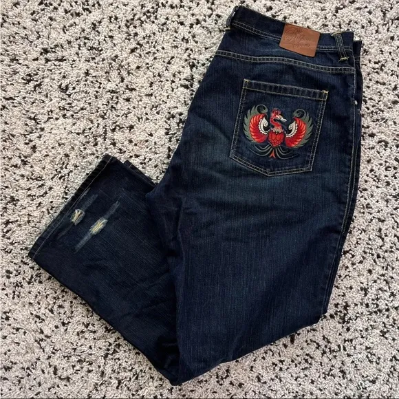 Nike BRS Products Blue Ribbon Sports Blue Denim Jeans Peacock Mens Size 42