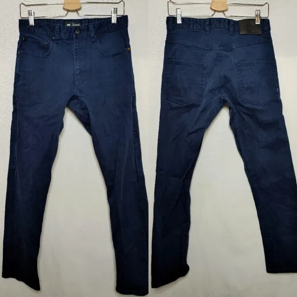 Nike SB FTM Skateboard Jeans Deep Midnight Blue Size 28 Reflective Detail Slim