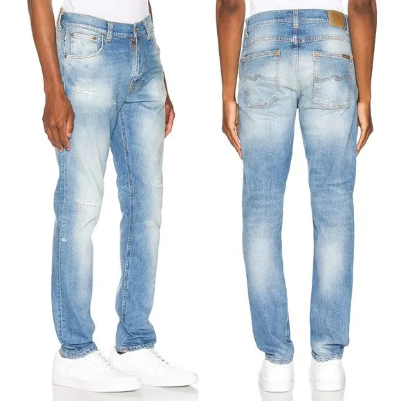 Nudie Jeans Co. Lean Dean Broken summer Skinny denim vintage distressed $230 30