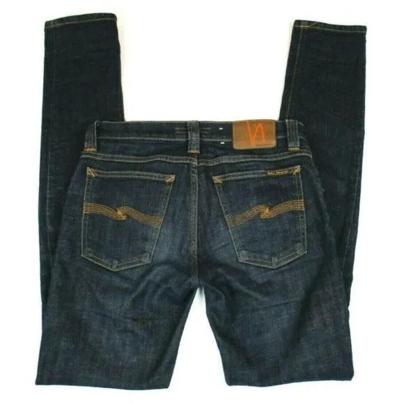 NUDIE Jeans Tight Long John Organic Twill Rinsed Adult Size 27 x 34 Men's Denim