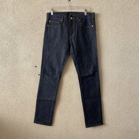 Obey Juvee Mens Pants Blue Slim Fit Selvedge Denim Jeans Straight Size 29x30