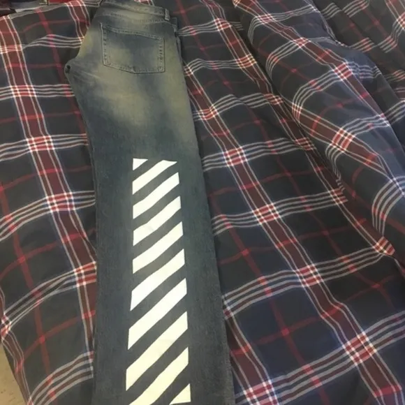 Off-White Light Blue Jeans