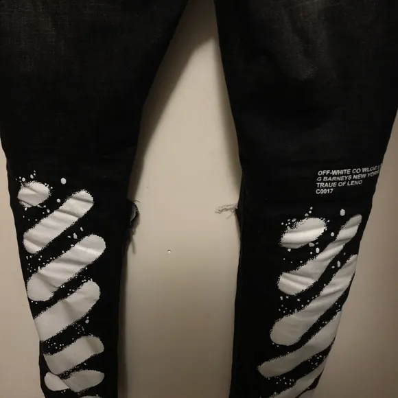 Off-White Distressed Denim