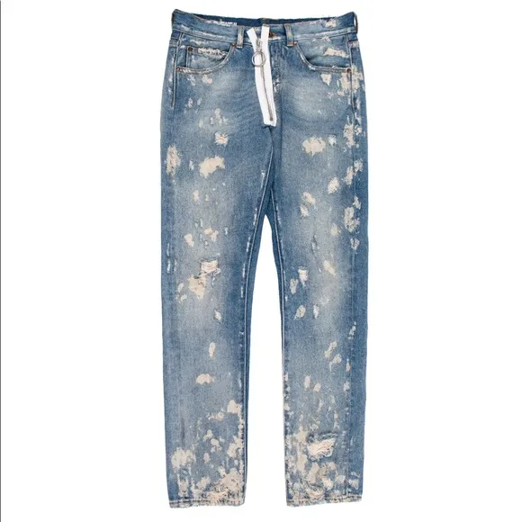 Off- White Distressed Arrow Jeans