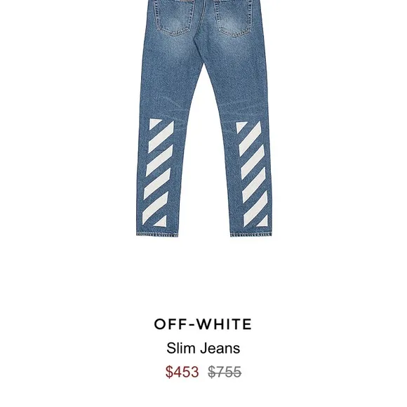 Off white jeans
          
      NWT