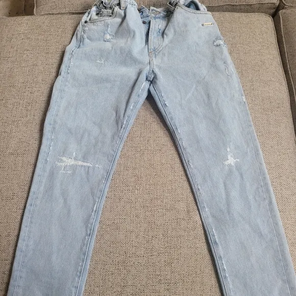 Off White Denim Label Button fly Jeans