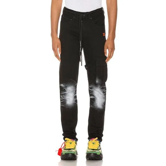 Off-White Black Cotton Jeans & Pant
          
      NWT