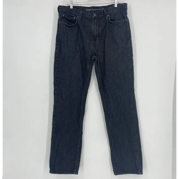 Old Navy Jeans Men's Sz 36x32 Regular/Standard Fit Mid-Rise 5-Pocket Denim Black