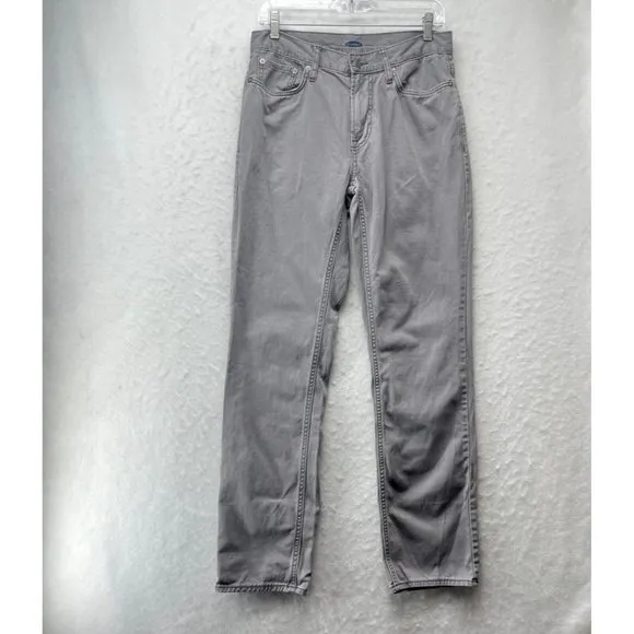 Old Navy Jean's Men's Sz 30x32 Gray Regular 5-Pocket Slim-Straight Leg Denim