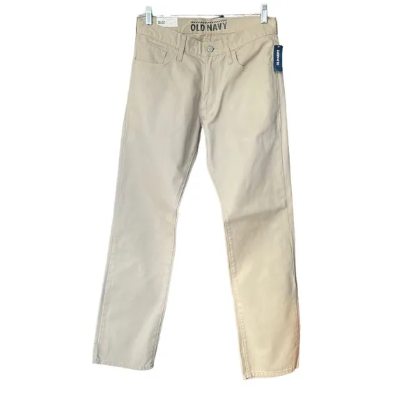 OLD NAVY Lt. Tan Khaki Medium Rise Straight Leg Jeans, 32x30
          
      NWT