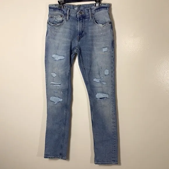 Old Navy Women's Light Blue Distressed Skinny Jeans 28x30