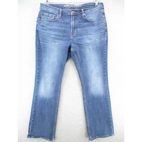 Old Navy Jeans Mens 34x30 Blue Boot Cut Stretch High Rise Denim