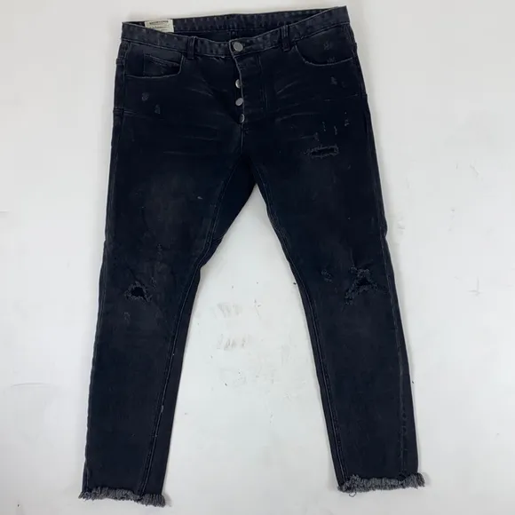 Black Distressed Jeans