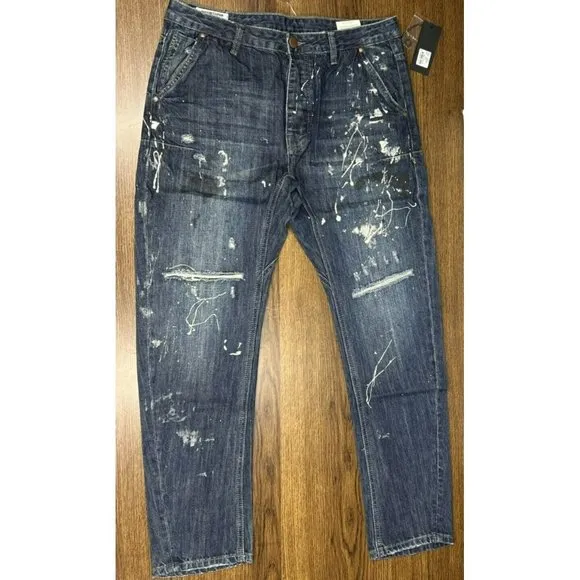 One Teaspoon Mr. Golds Cowboy Paint Splatter Relaxed Fit Jeans Sz 32R
          
      NWT