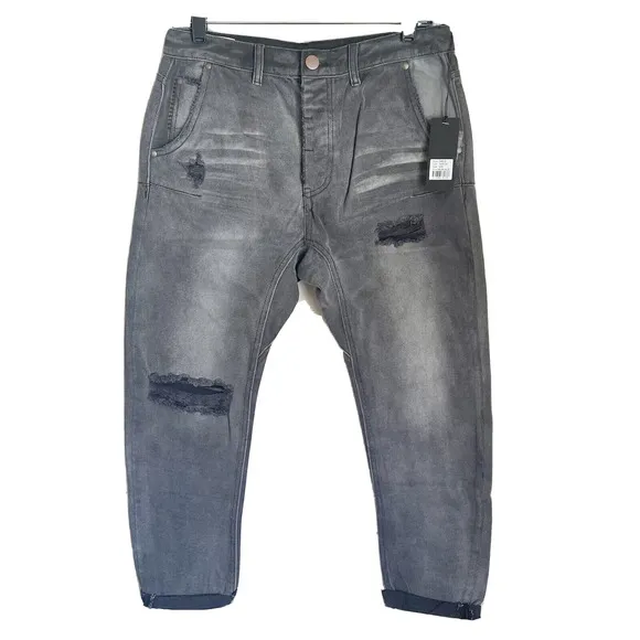 MAN X ONE TEASPOON Mr. Golds Phantome Jeans 30R Dark Wash Ridgid Low Cotton
          
      NWT