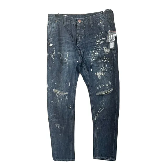 One Teaspoon Mens Mr. Golds Cowboy Paint Splatter Relaxed Fit Jeans Size 30R
          
      NWT