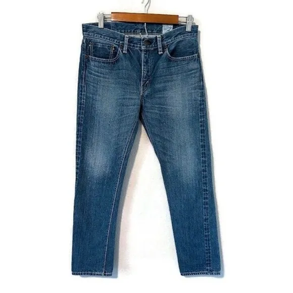 orSlow Men's 107 Slim Fit Jeans Japan 2 US S Blue Washed Selvedge Denim