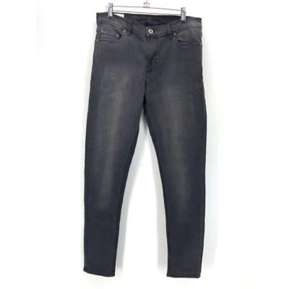 Outland Denim Mens 34R Vanguard Slim Skinny Jeans Charcoal Gray Stretch Pockets