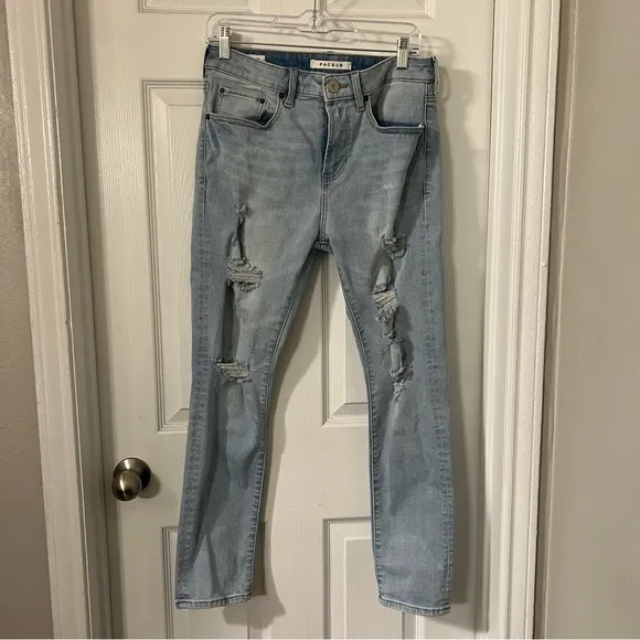 Pacsun Light Blue Distressed Slim Taper Jeans Size 29x30