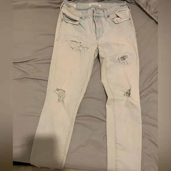 Pacsun Stacked skinny light washed men jeans