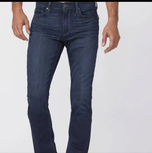 New PAIGE Denim Lennox Jeans Henry Wash Straight Fit Jeans