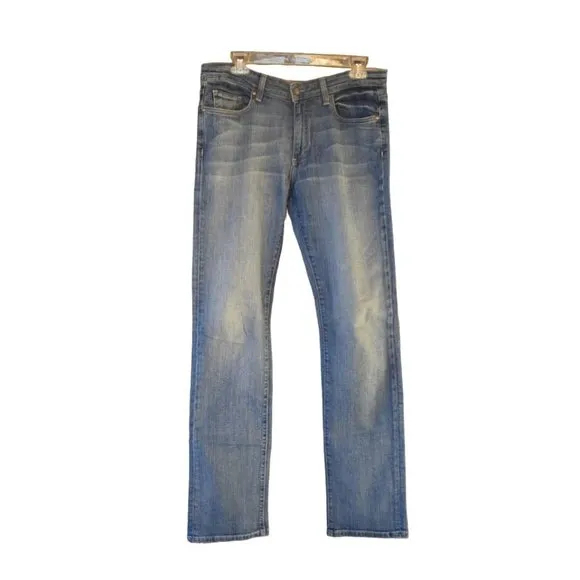 Men's Paige Normandie Medium Wash 5 Pocket Relaxed Straight Leg Jeans 31