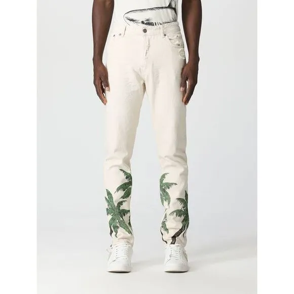 Palm Angels Jeans Men Beige
          
      NWT