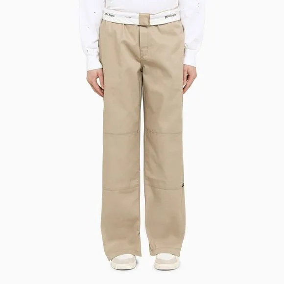 Palm Angels Beige baggy chino trousers
          
      NWT