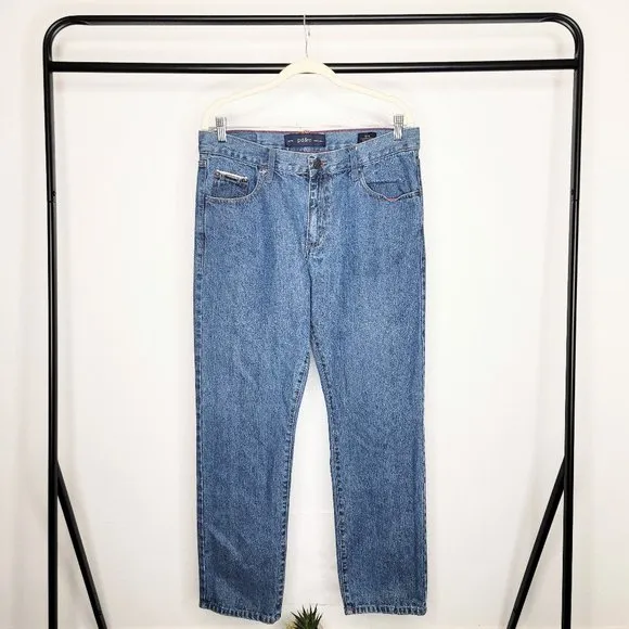 PD&C Rica Lewis Collaboration Men's Slim Fit Blue Denim Jeans Size 34x32