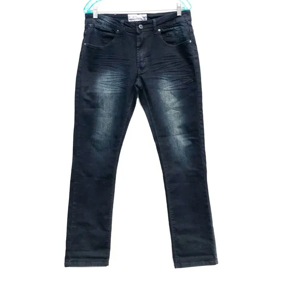 Paper Denim & Cloth Dark Wash Faded Whiskered Denim Casual Jeans Pants EUC 30/30