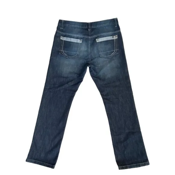 Paper Denim & Cloth Mens Dark Wash Straight Jeans Size 38x32