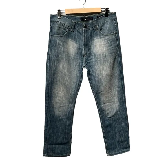 PD&C slim Straight distressed jeans size 33X30