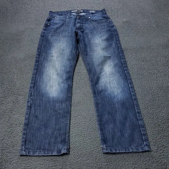 PD &C Slim Straight Jeans Denim Cotton Blue Mens Size 30x27