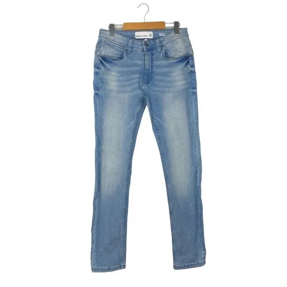 Paper & Denim Cloth Men's Light Wash Skinny Stretch Whiskered Jeans US 30 X 32