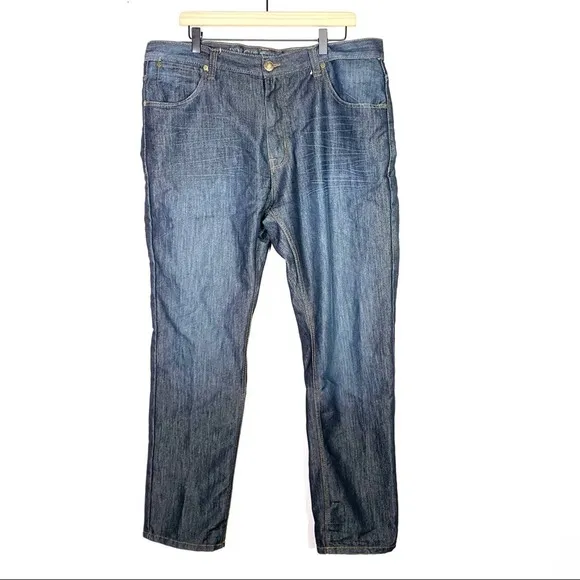 PD&C dark wash straight leg medium wash jeans men's size 38/32 38x32