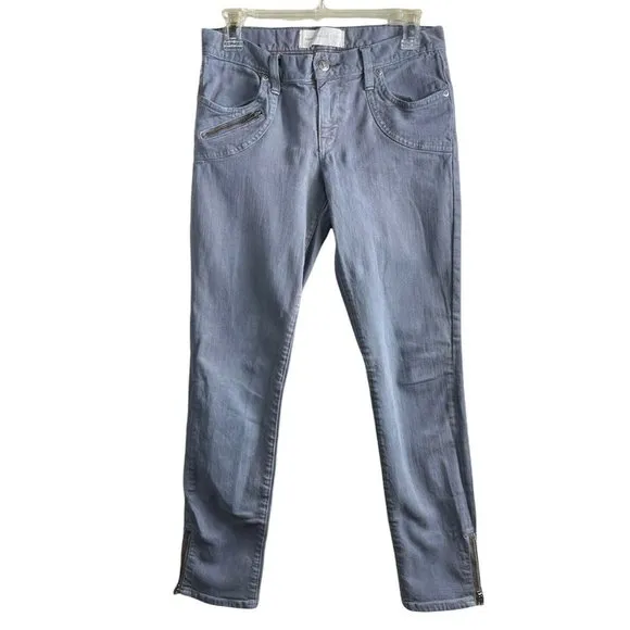Paper Denim and Cloth PD&C Jeans Mens Sz 27 Slim Stretch Gray Ankle Zip 28x29