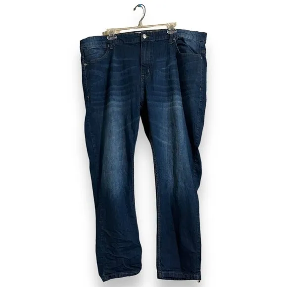 Paper Denim & Cloth Jeans Mens 46x30 Blue PDC Straight Pants Cotton Adult