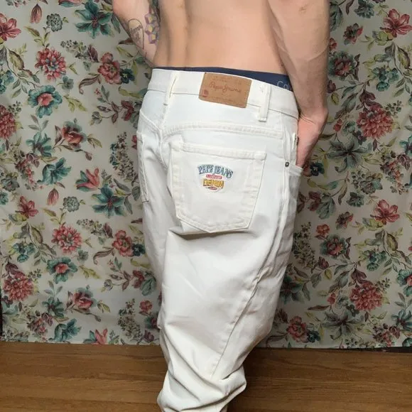 90s Pepe Jeans London white skinny
