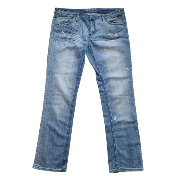 PEPE Jeans London Straight Leg Jeans Rhinestone Flap Pocket