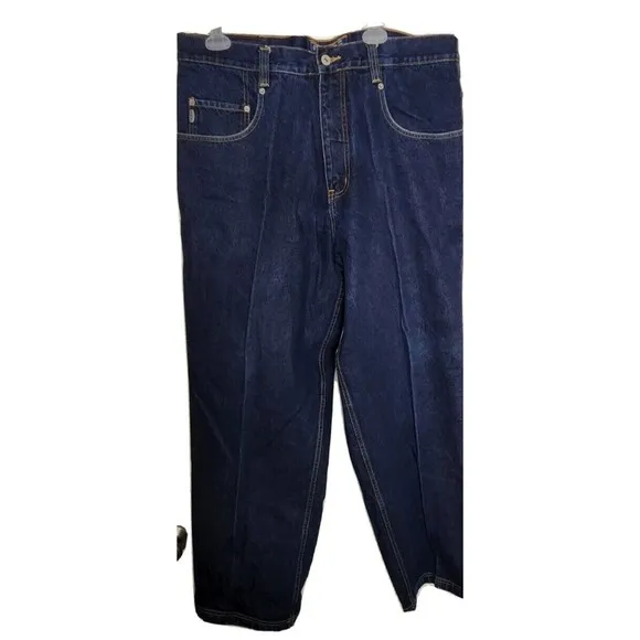 Pepe Jeans London B15 Men's Blue Denim Long Rise 90s Low Crotch Wide Leg 38x33