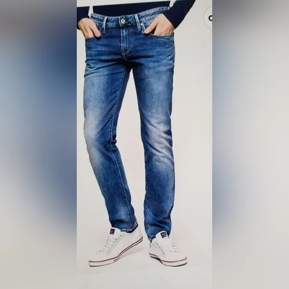 #129 pepe Jean's pants slim fit color blue size 16